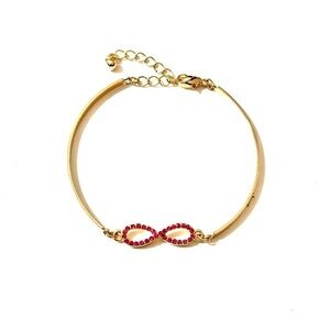 ⭐️ 5 for $25 Gold Tone & Pink Infinity Adjustable Bracelet